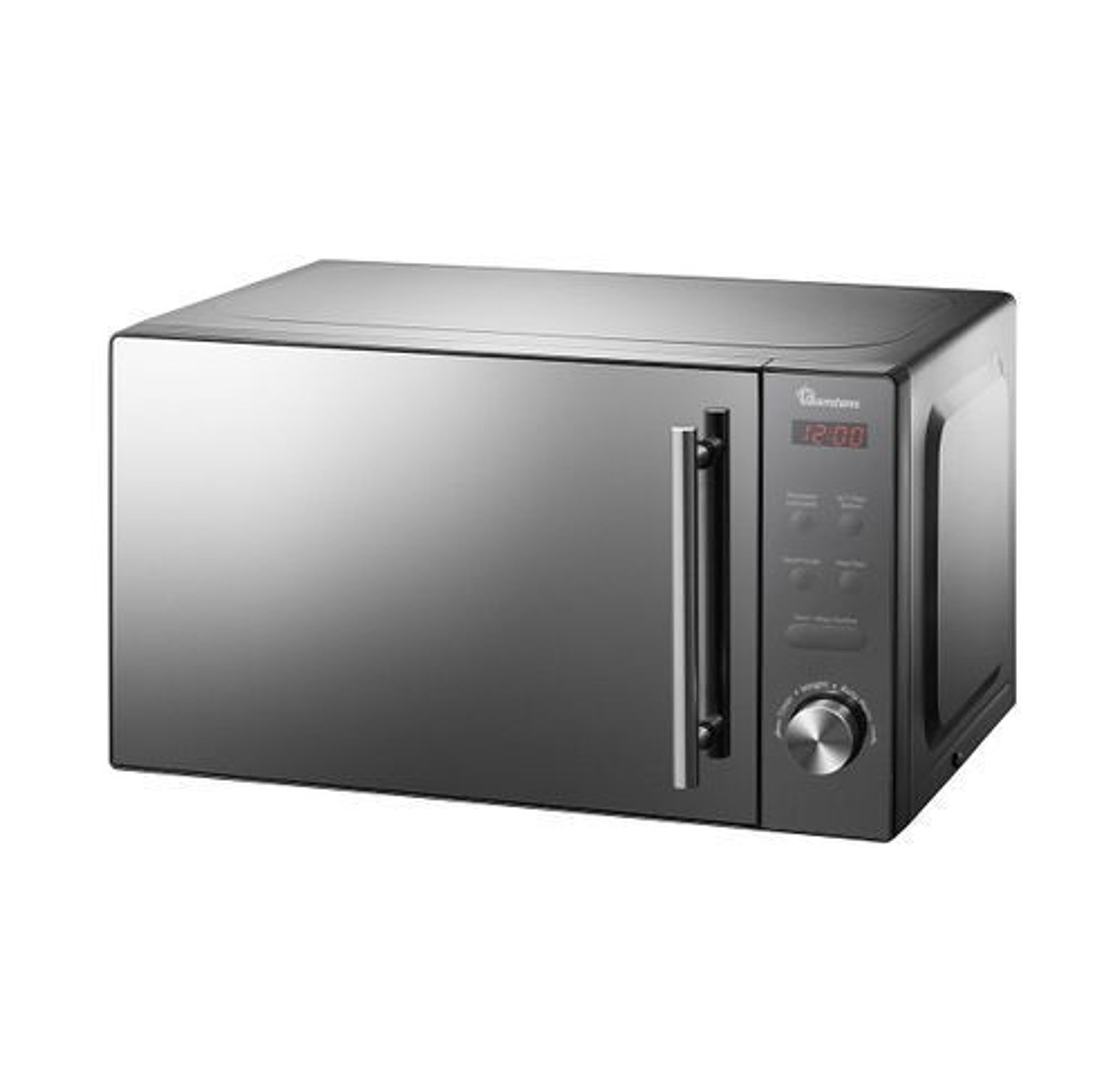 MICROWAVE OVEN. Ramtons RM/458 - Digital Glass Microwave, 700W - 20L -Black & Silver image