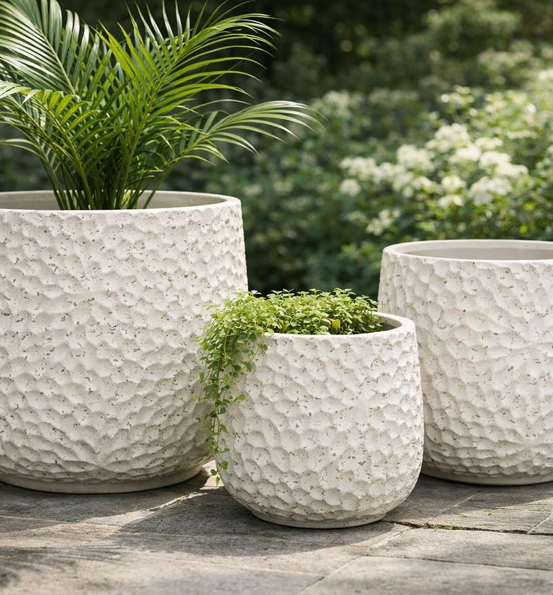 3-Piece Premium Modern Concrete Planter Set image