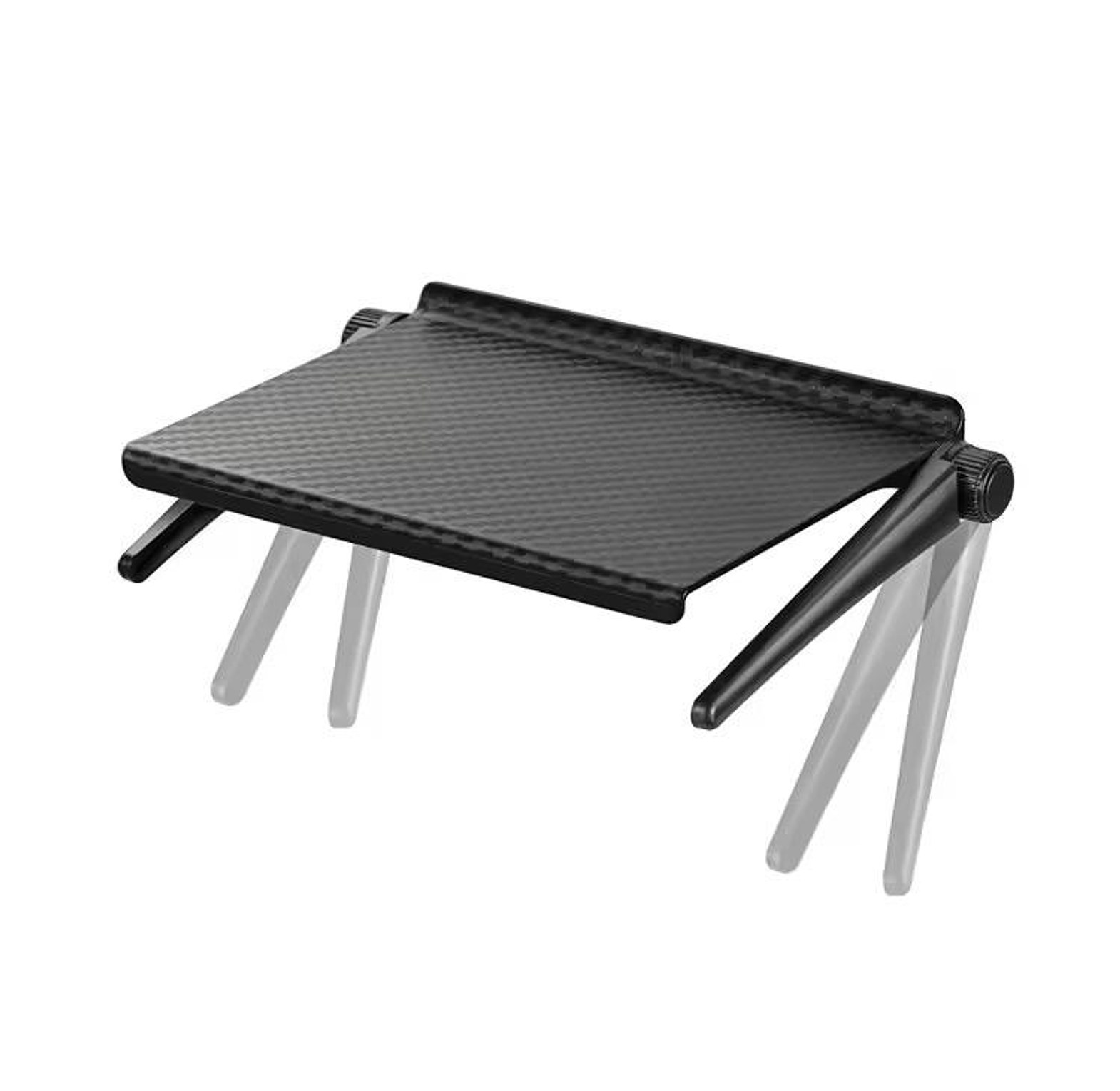 Adjustable TV and computer monitor top storage shelf image