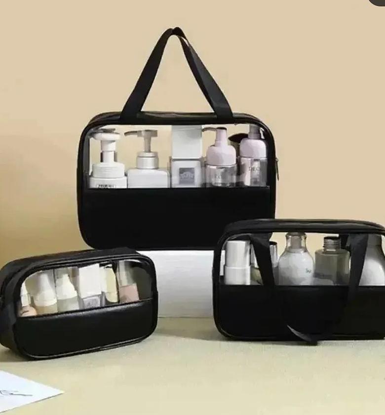 3 pcs cosmetic washbag/waterproof toiletries bag image