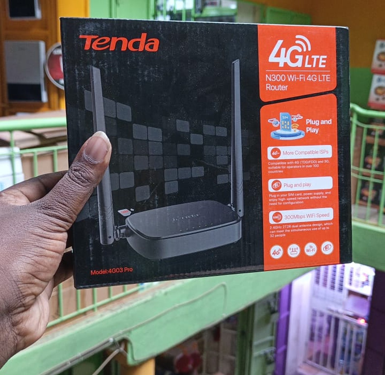  Tenda 4G03 Pro LTE N300 Wi-Fi Router.  image