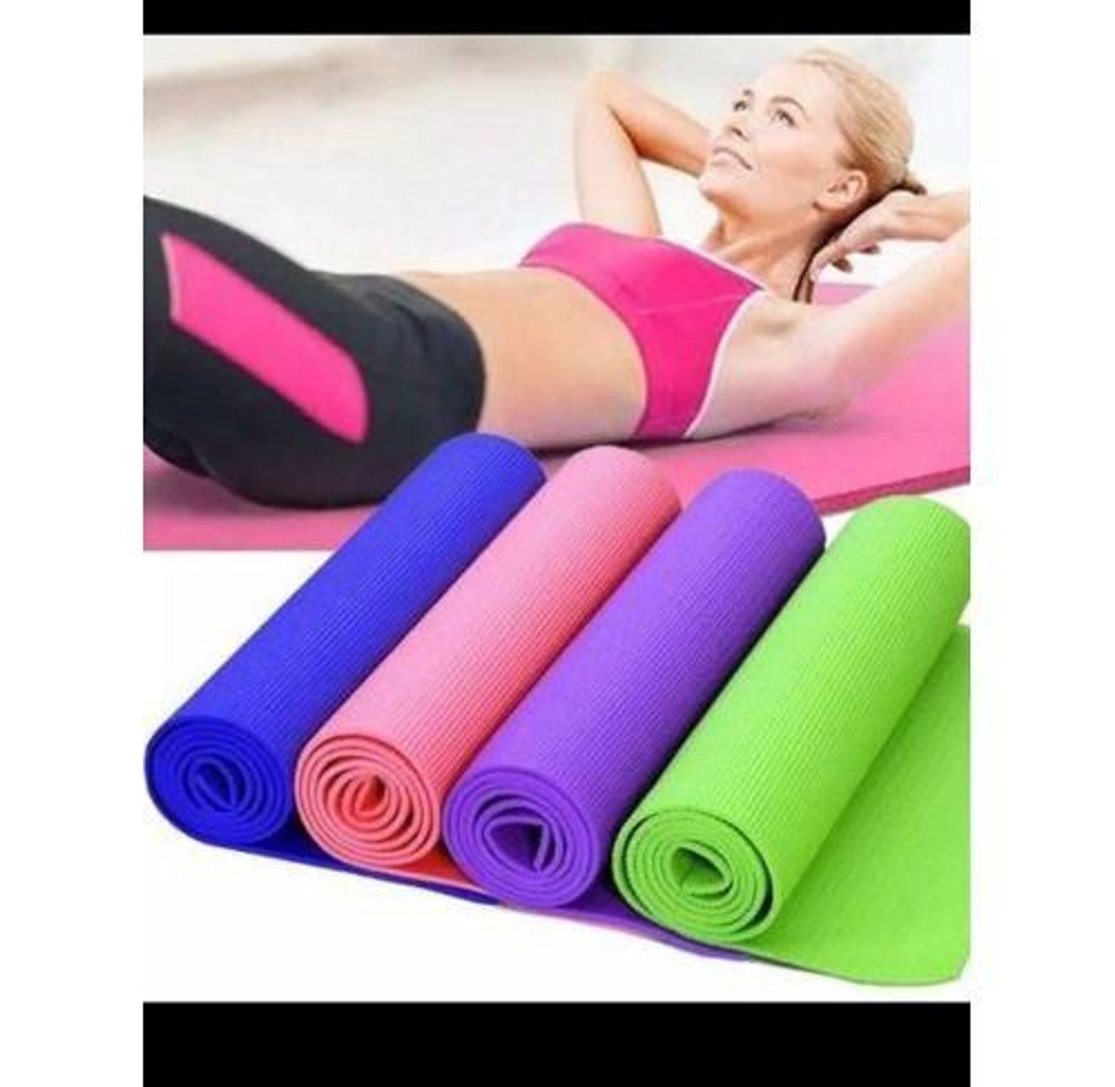 YOGA MATS. 8MM High Quality Exercise/Yoga Mats For Men & Women Fitness image