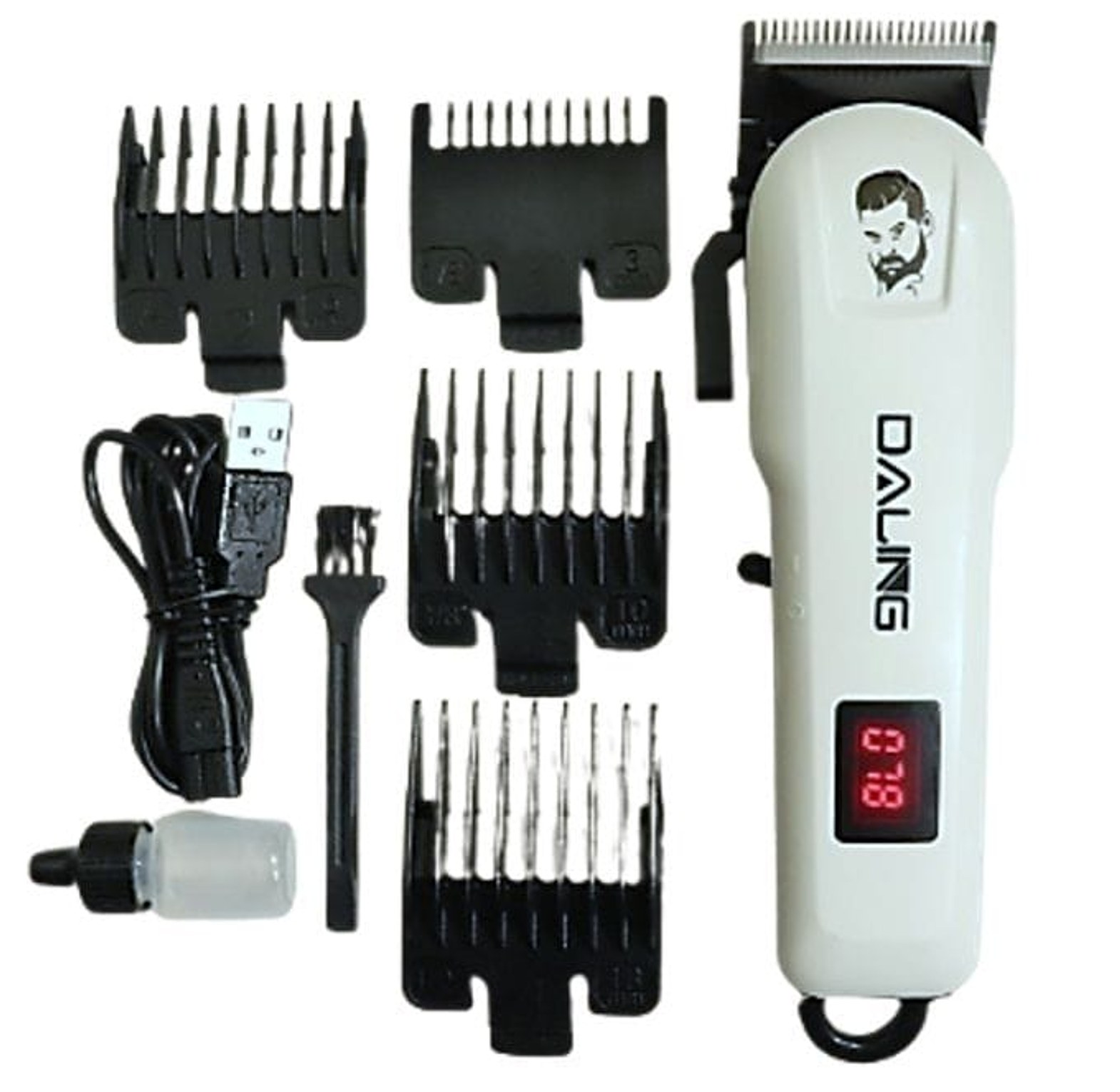 Electric Shaver. Kemei Cordless Rechargeable Electric Adjustable Hair Clipper image