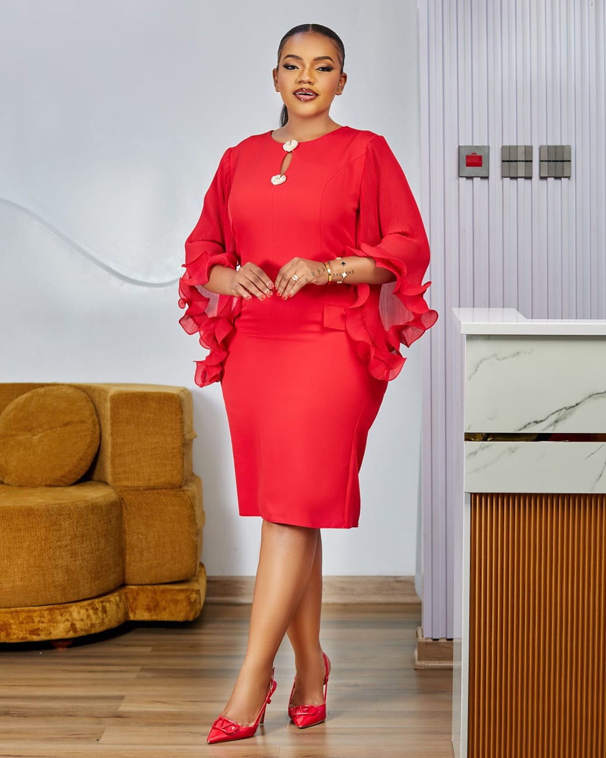 Premium Turkish Women’s Red Dress Suit image