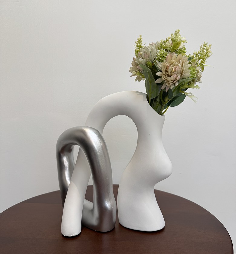 Abstract nordic flower vase image