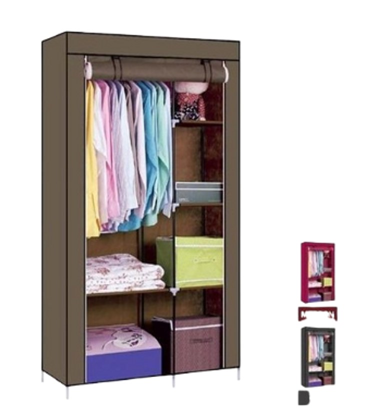 Portable Wardrobe. Nunix Portable Wardrobe 2 Column, Durable And Affordable image