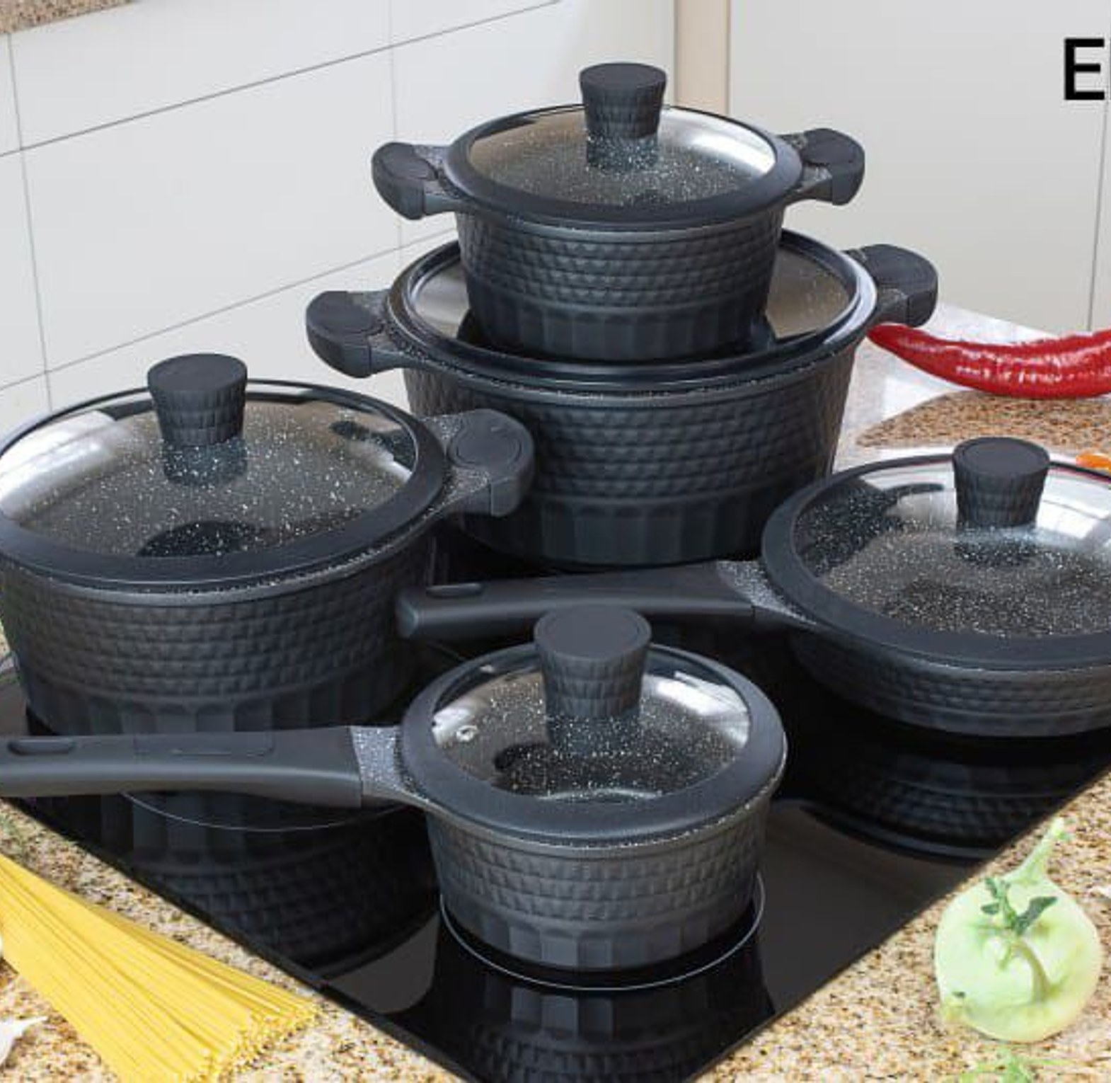 EDENBERG 10pcs Non stick cookware image