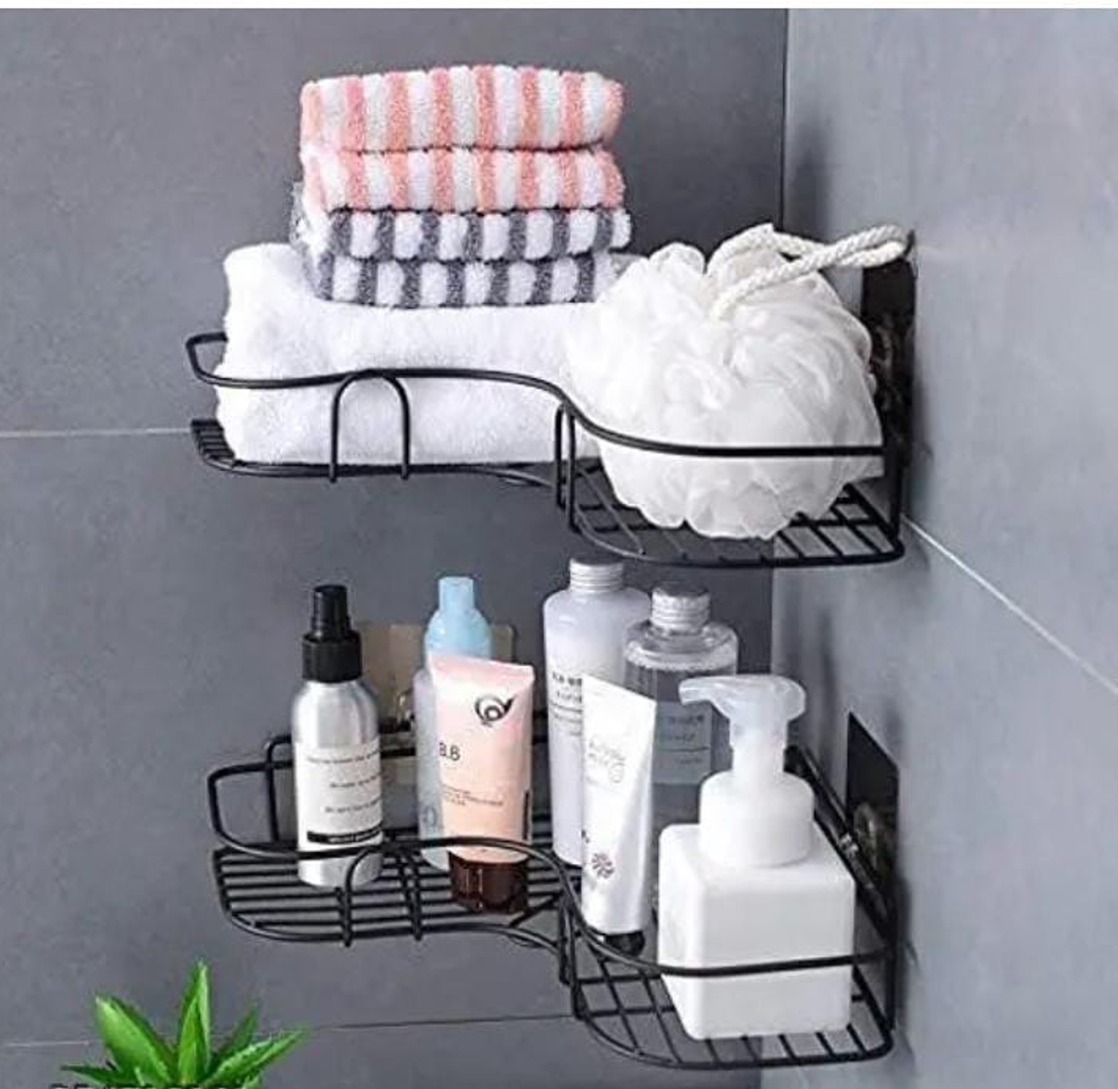 Bathroom/Kitchen/Toilet Corner Caddy Shelf Organizer image