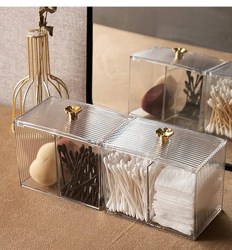 Acrylic Cotton Swab Storage Box image