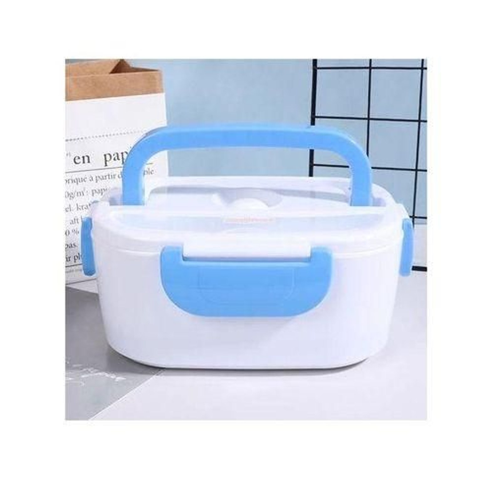 Lunch Box. Electric Portable Heat Lunch Box Food Warmer With Partition image