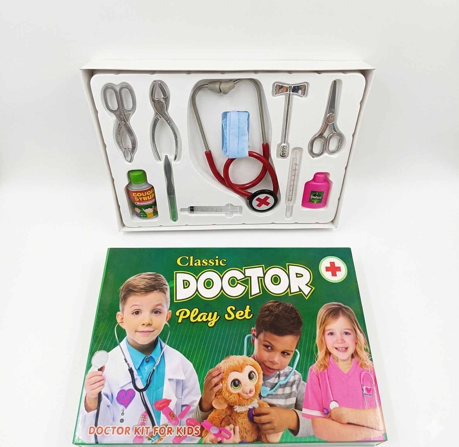 Classic Doctor Play Set for Kids - 12 Piece Educational Medical Kit with Stethoscope & Accessories - Best Children's Gift image
