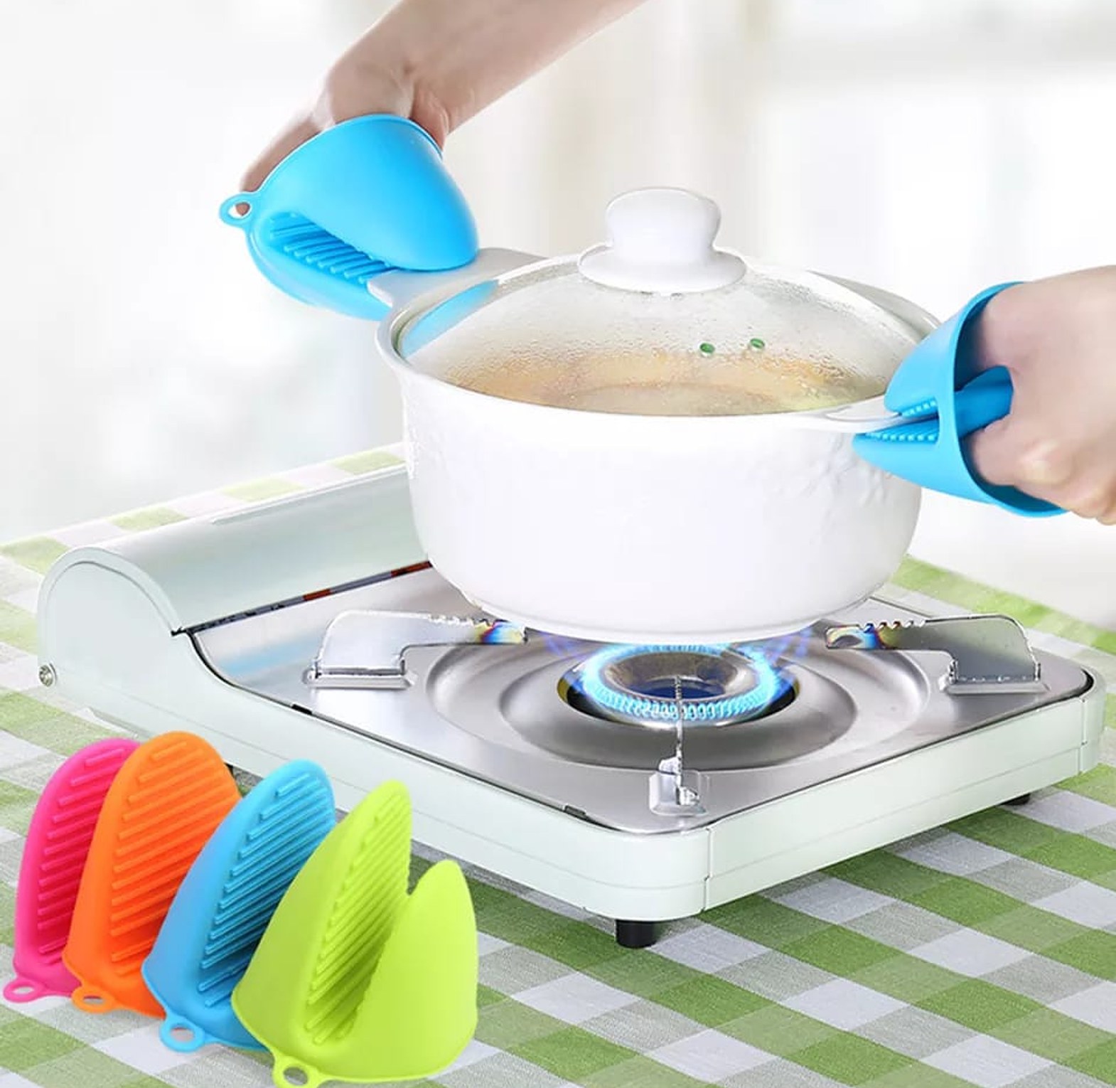 2Pc Kitchen Silicone Heat Resistant Gloves image