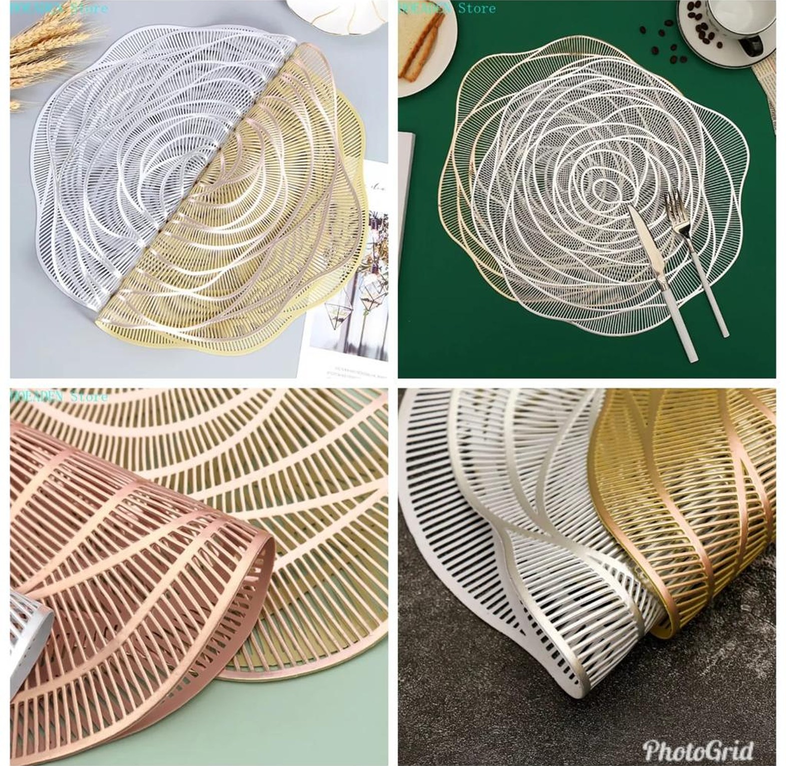 TABLE MATS.   A set of 6pcs  PVC Table Mat image