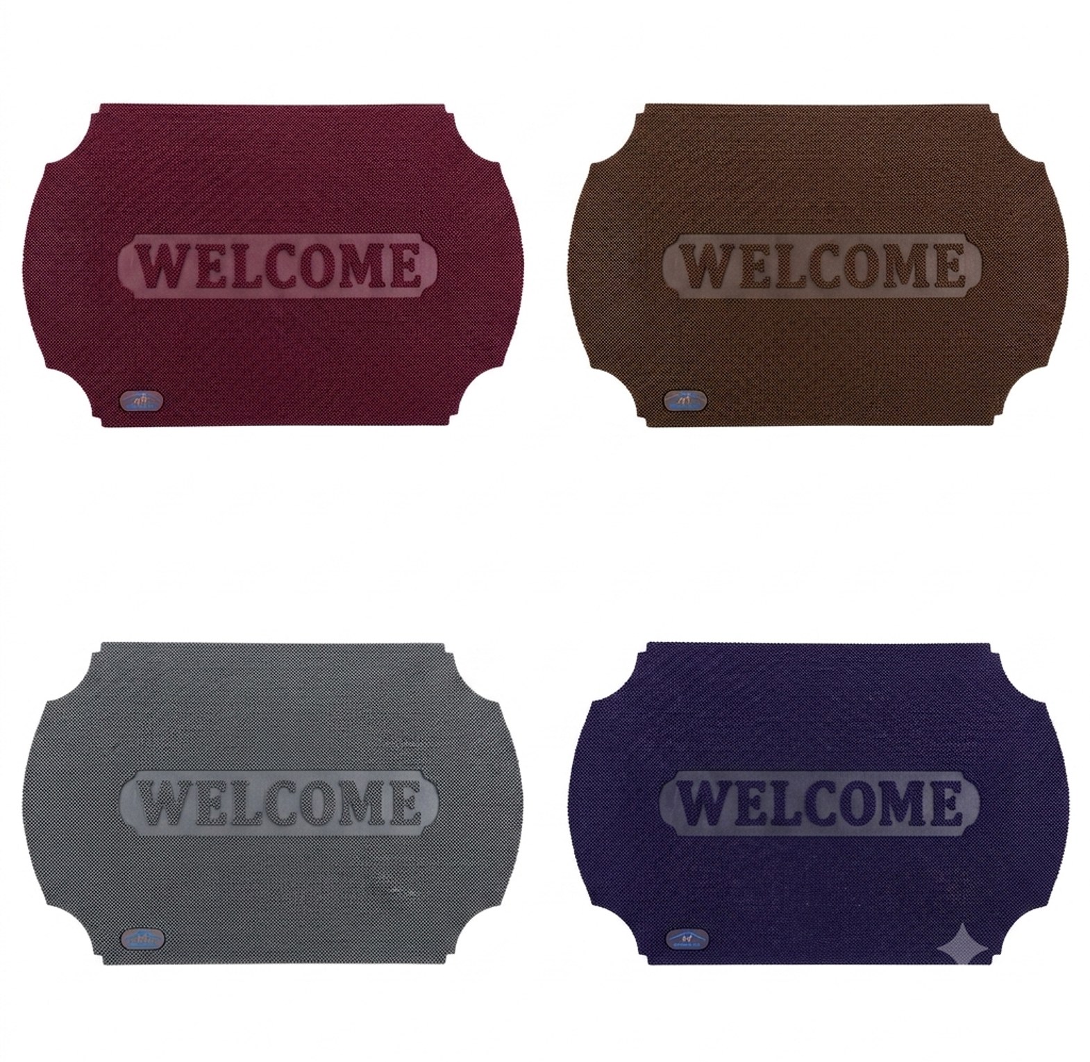 Heavy Duty Rubber Welcome Door Mat Anti Slip Dirt Trapper Outdoor Entryway Carpet For Home And Office image