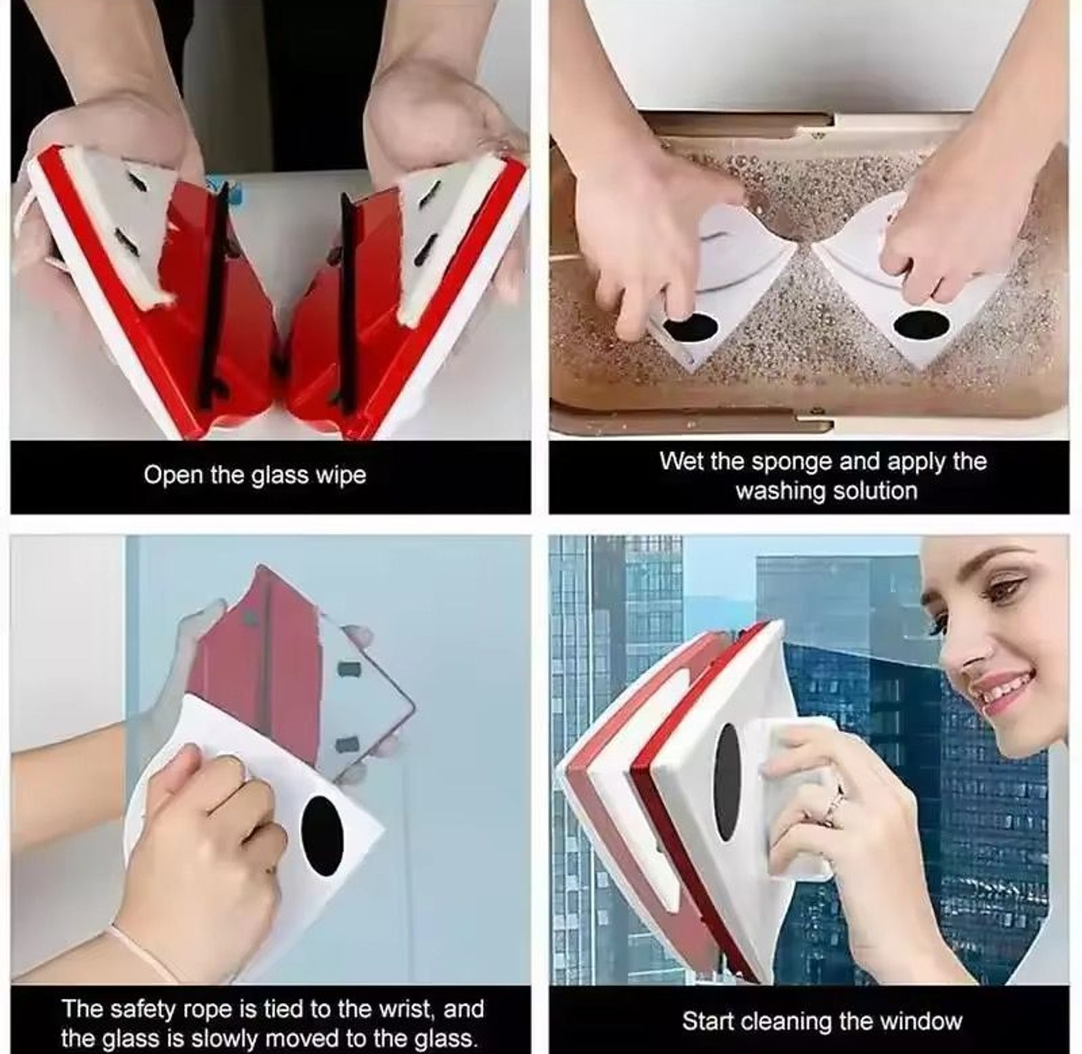 Double Sided Magnetic Window Cleaner for Home and Office image