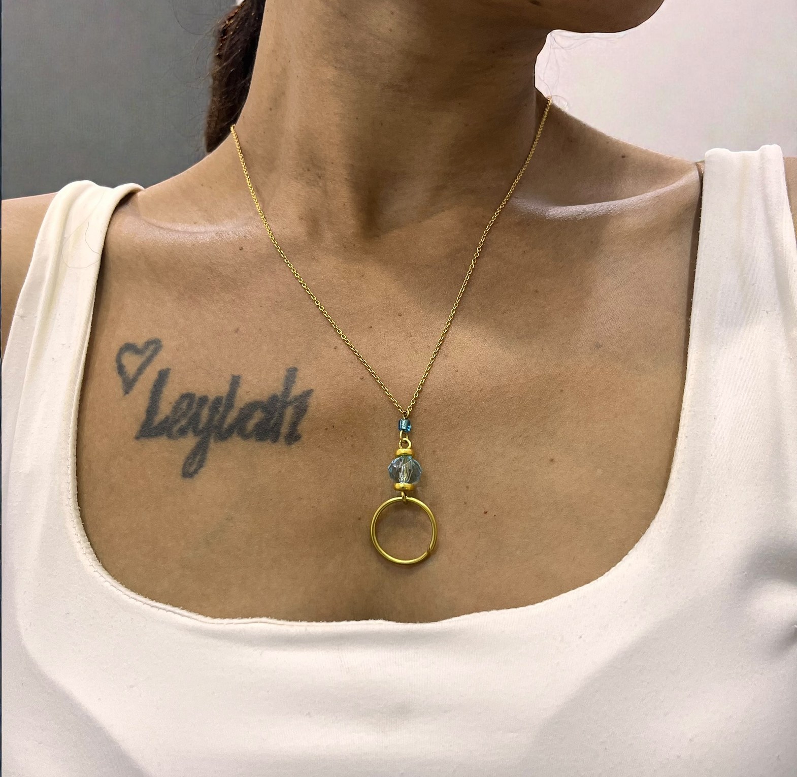 Circle Necklace & Earrings Set image