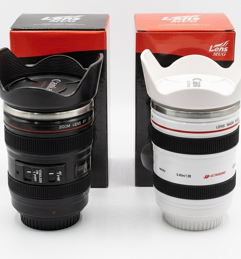 Camera Lens Mug 400ml Stainless Steel Insulated Travel Thermos Cup for Coffee & Tea – Unique Photographer Gift  image