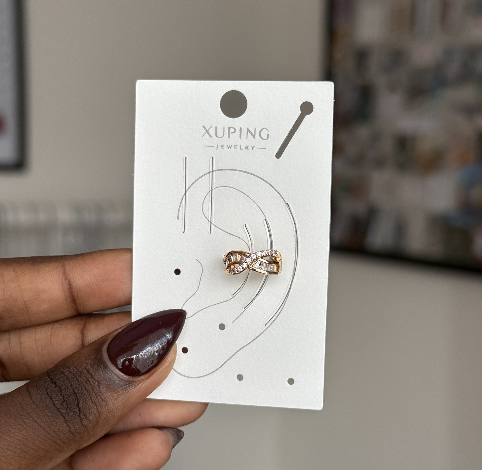 Golden Infinity Ear cuff image