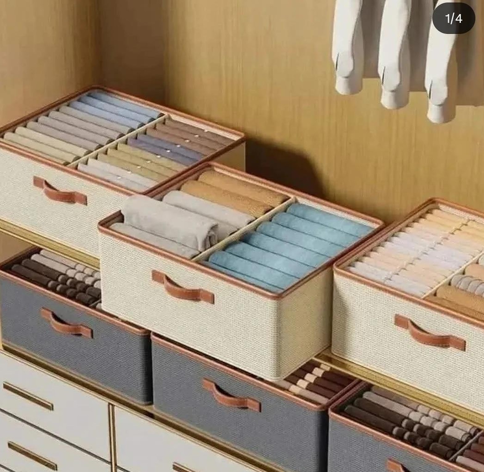 Double Compartment closet organizer image