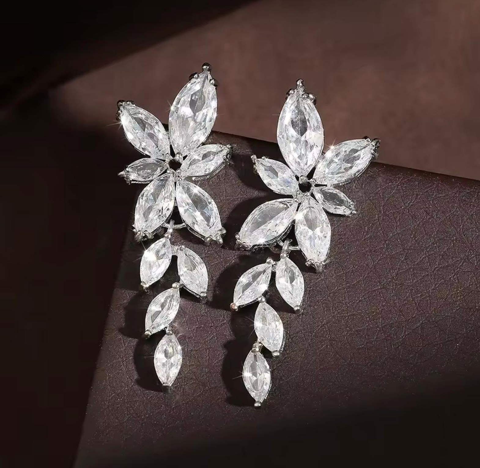 Marquise Petal Drop Earrings image