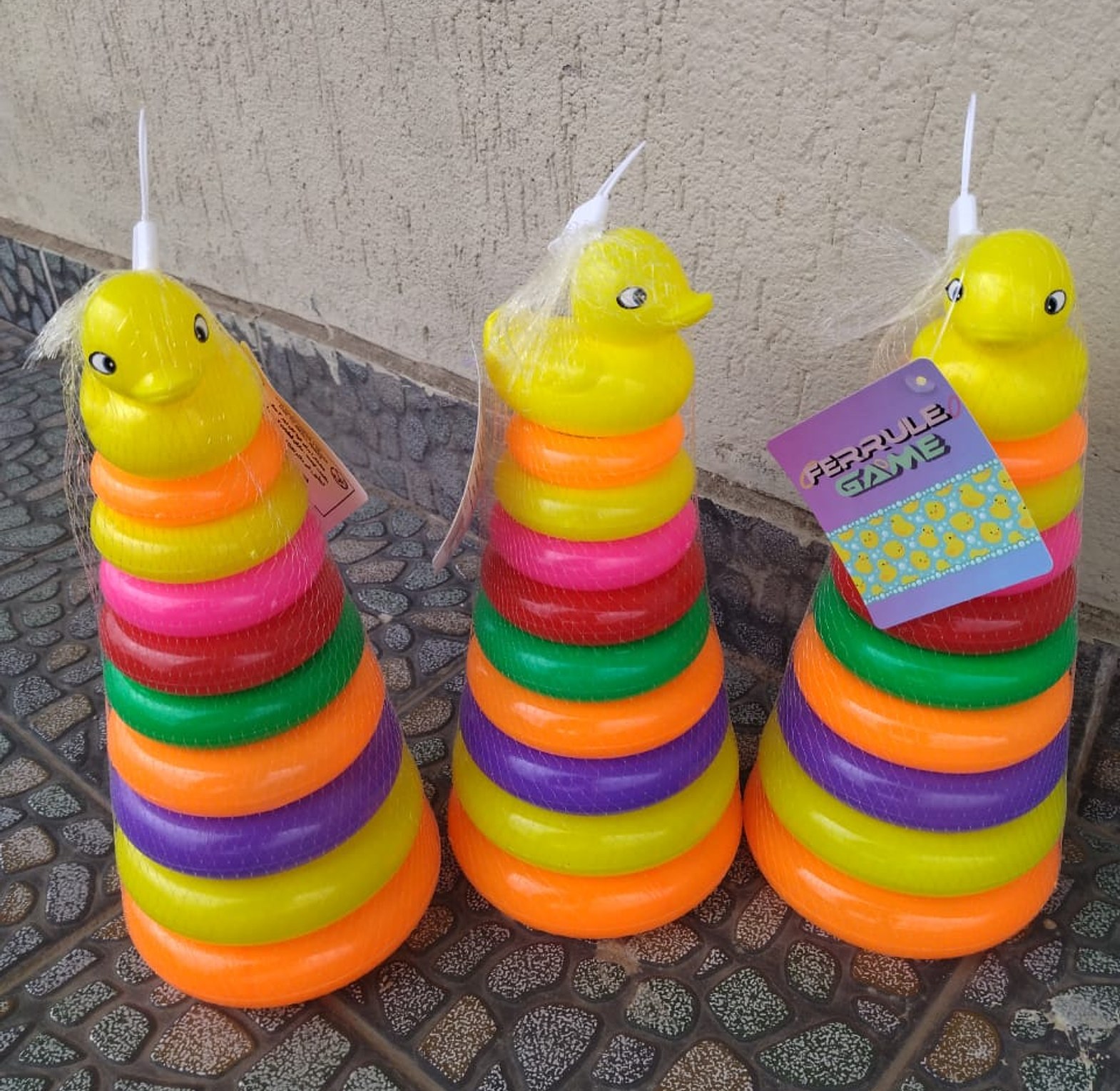 Rainbow Tower Stacking Rings Toy Toddler Learning Preschool Toys Kids Gifts image