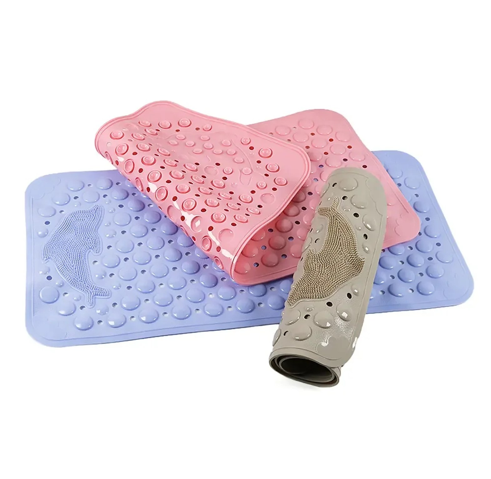 Bathroom Anti-Slip Mat With a Foot Brush image
