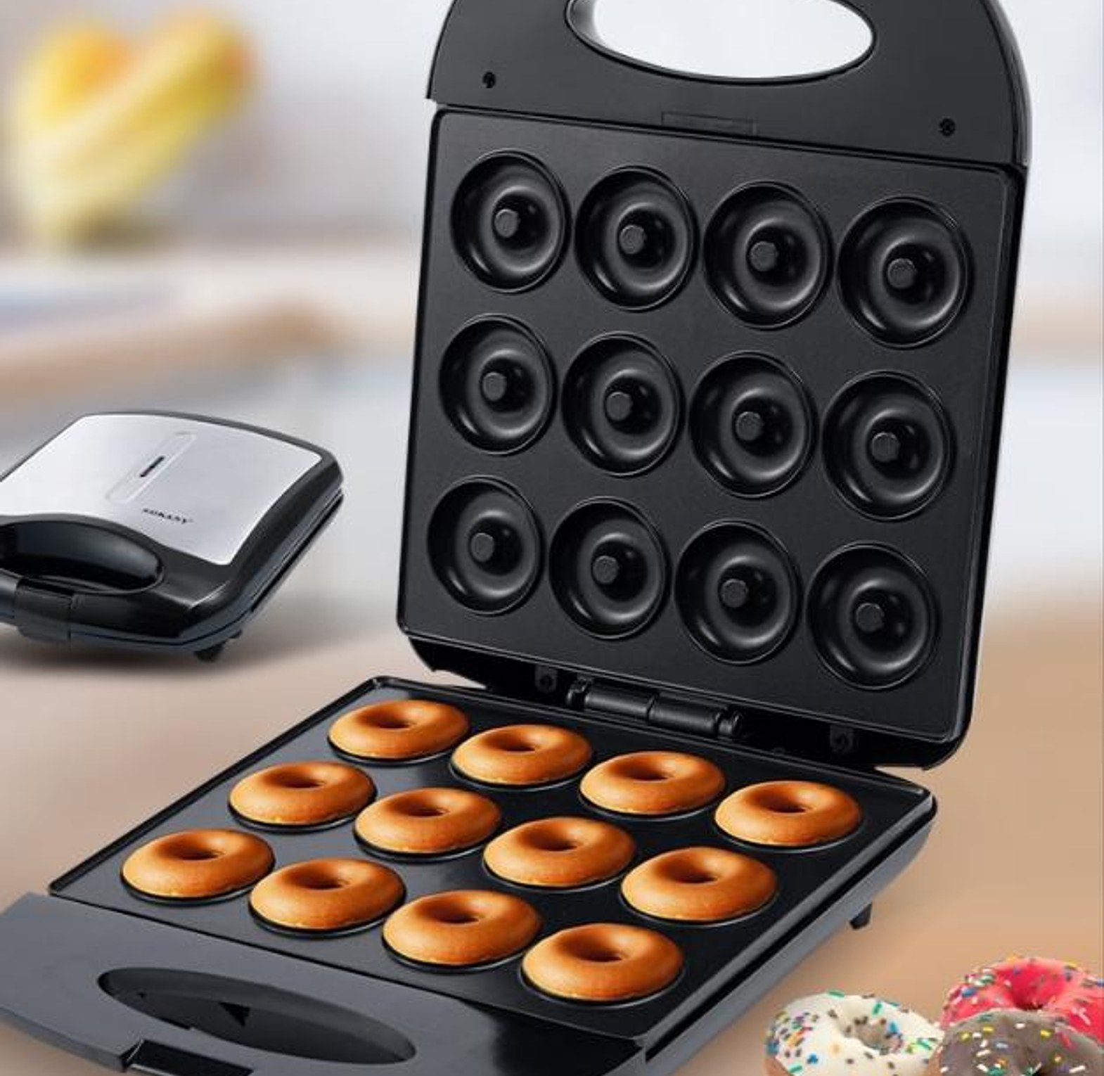 Sokany Donut Maker 12 slots Enjoy making healthy fat free doughnuts without a hustle!  image