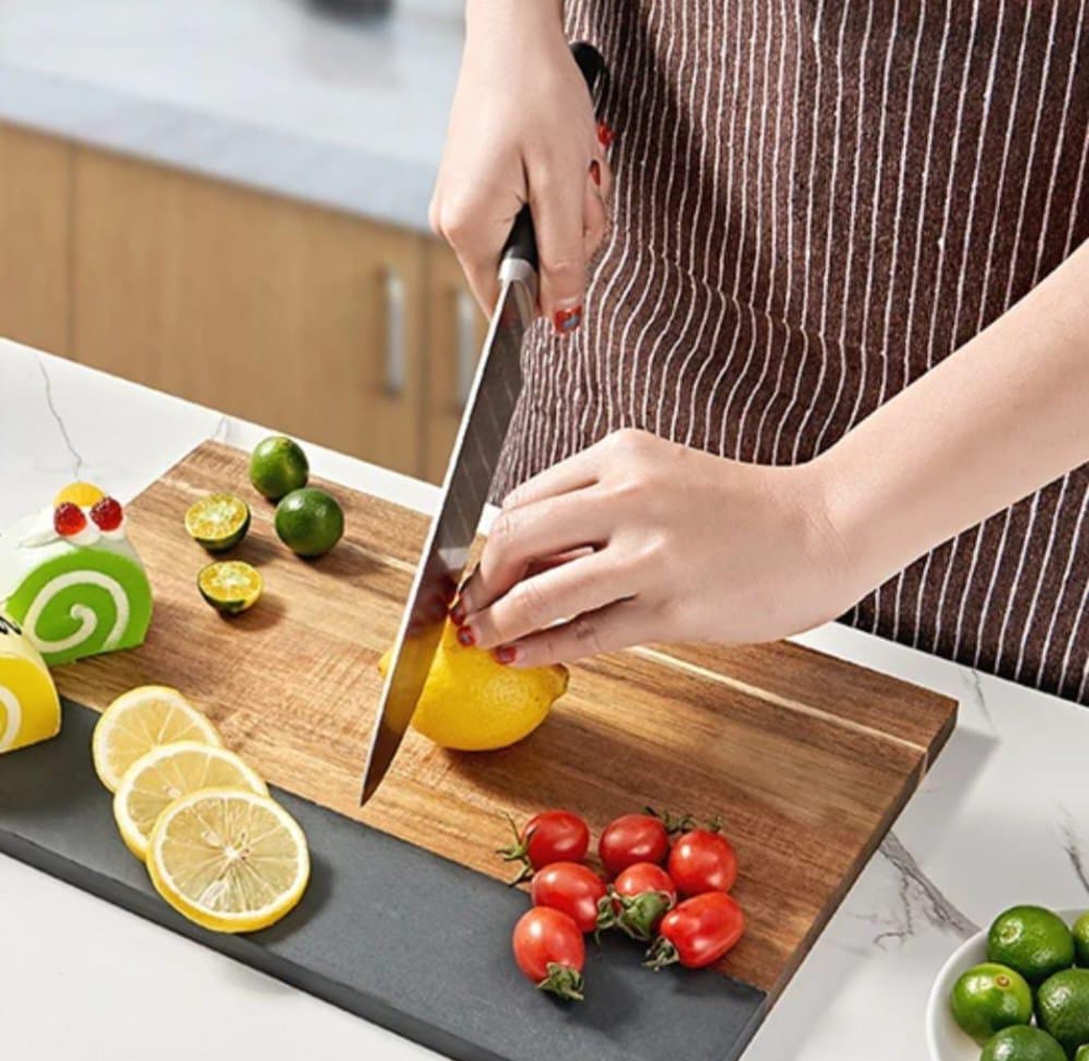 Artisan Acacia & Slate Cutting Board image