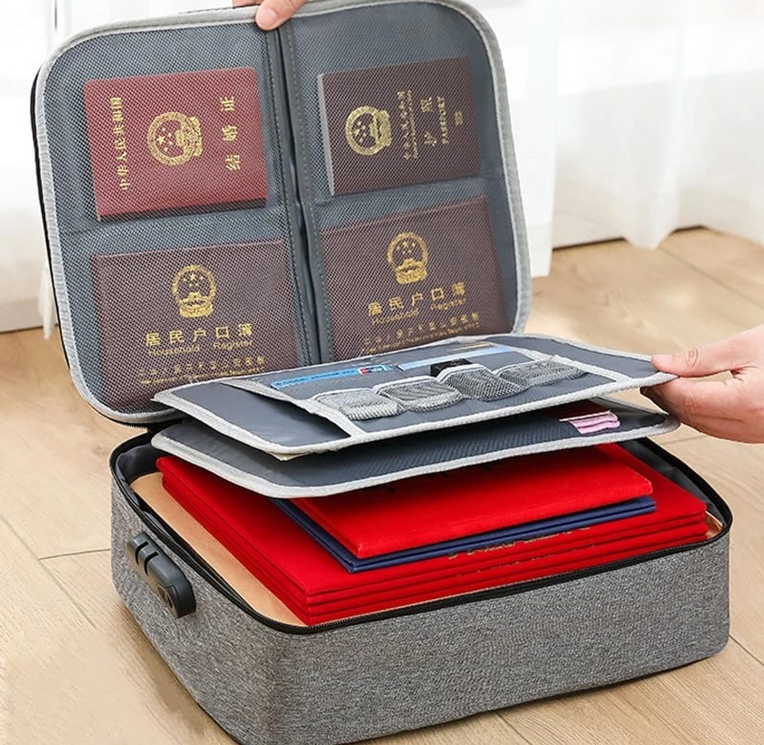 Fireproof Waterproof Document Bag With Lock, Fire Safe image