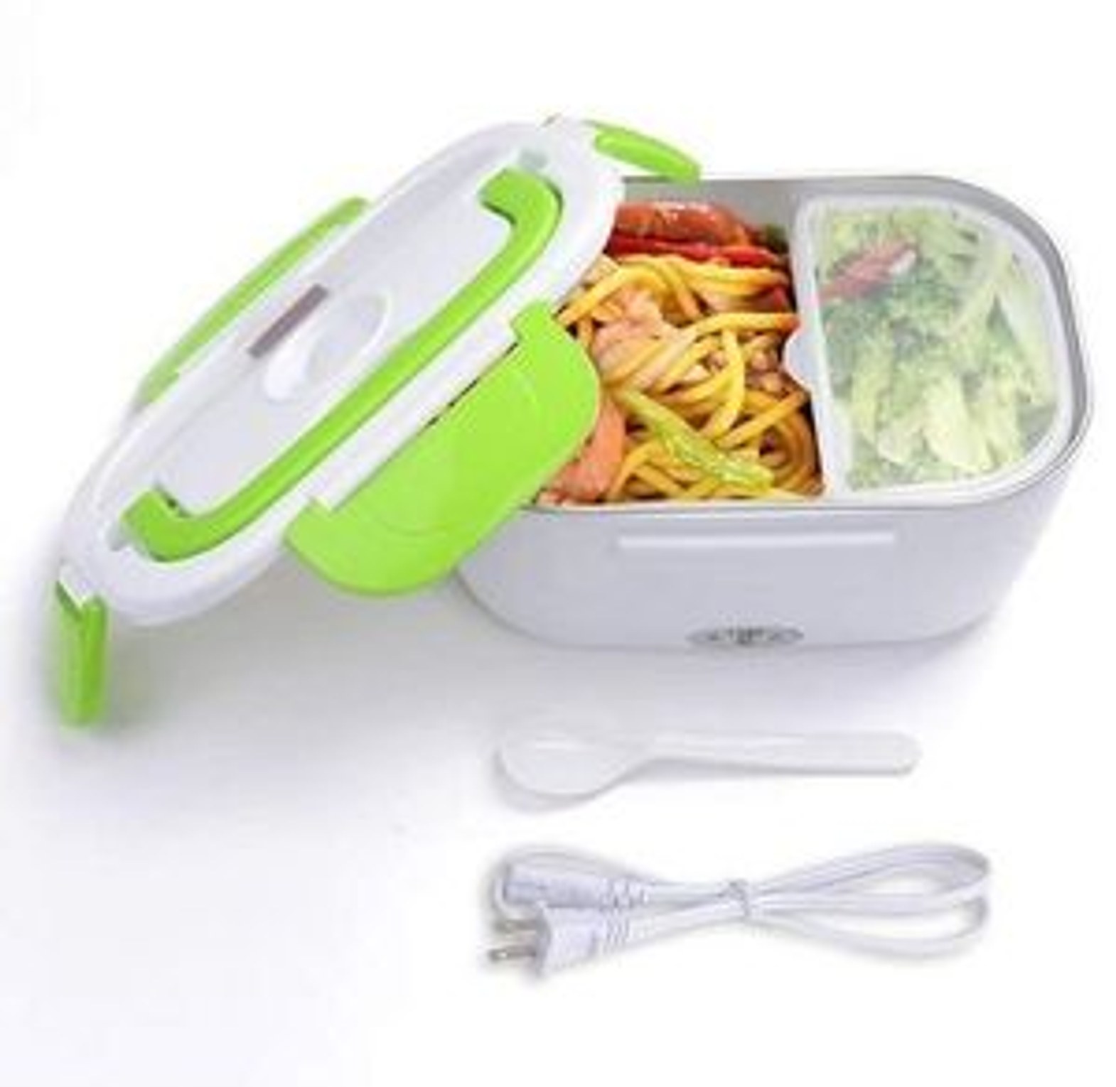 Electric Portable Heat Lunch Box Food Warmer With Partition/ image