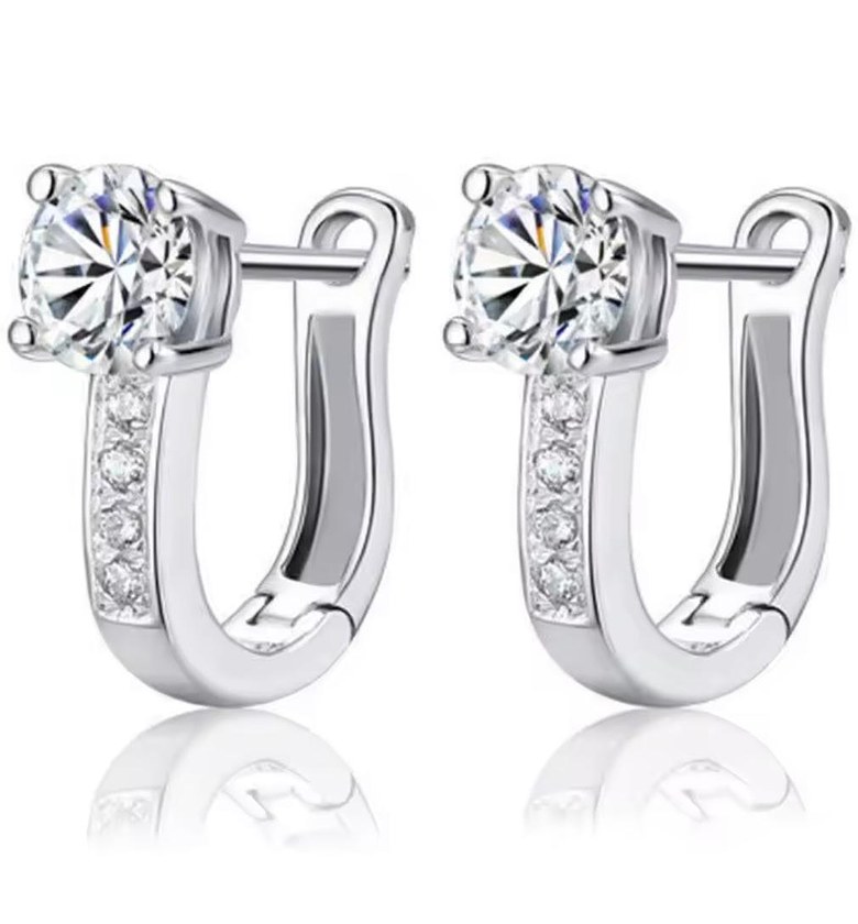 Sleek Silver Orbit Studs image