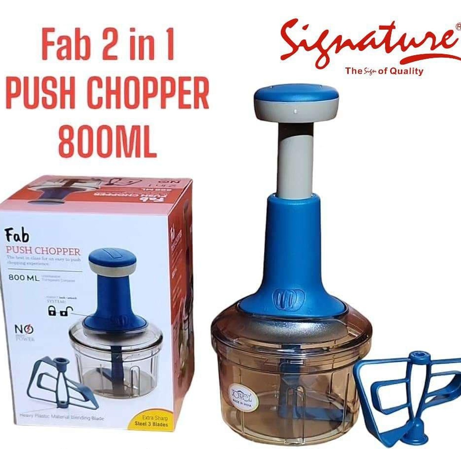 Manual Hand Push Vegetable Chopper Mincer Dicer image