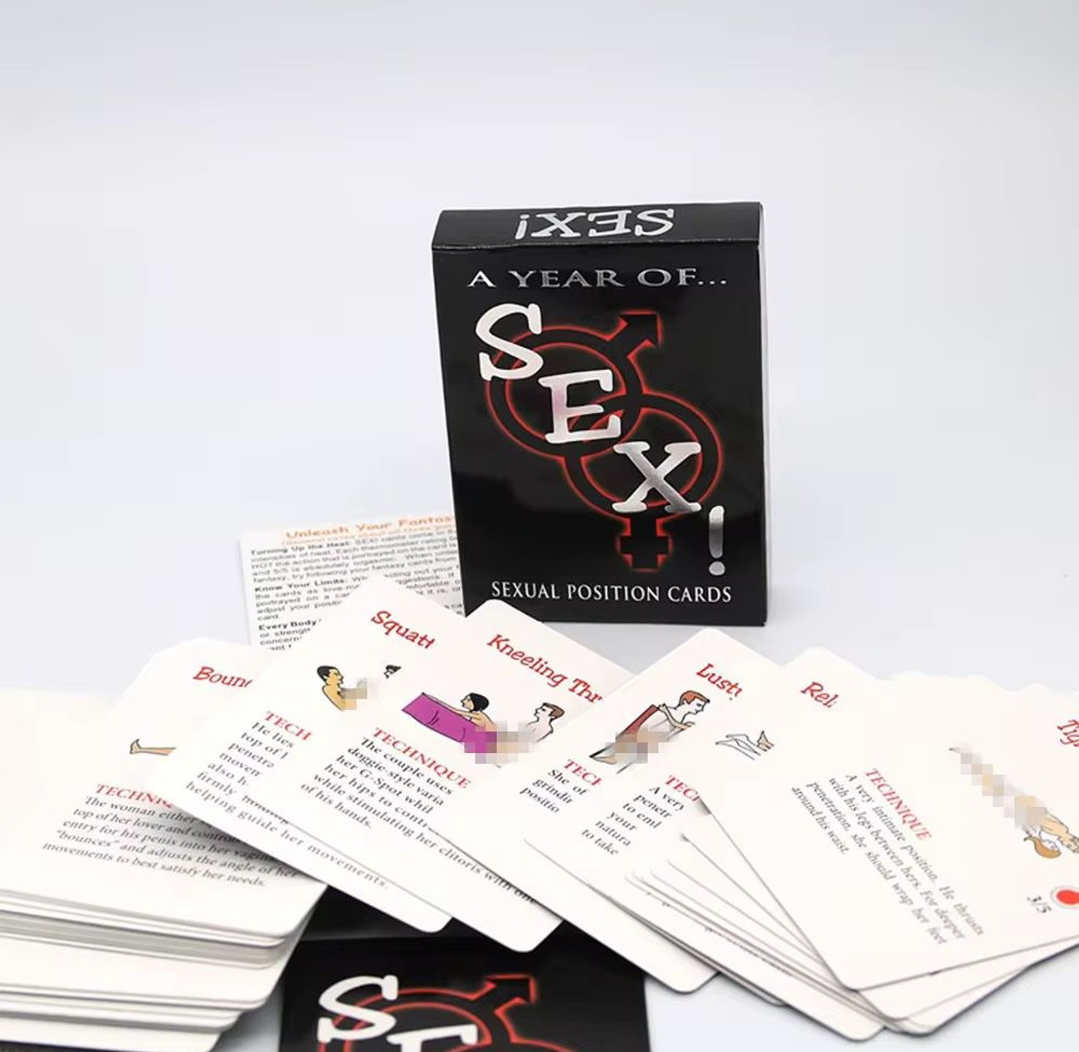 A Year of Sex! Sexual Position Card Game Foreplay Fun Sex Games Kama Sutra image