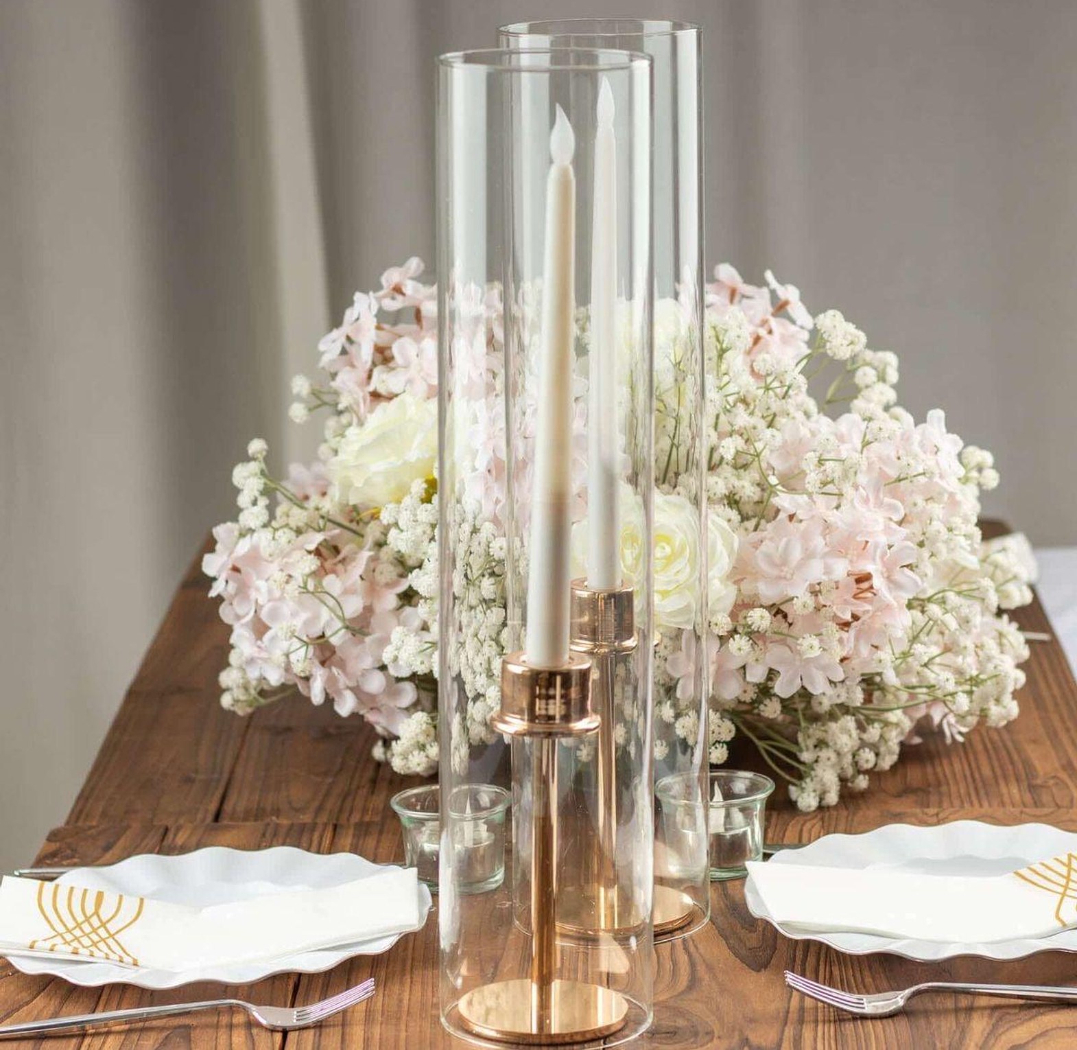 Modern creative clear glass vase - 60cm image