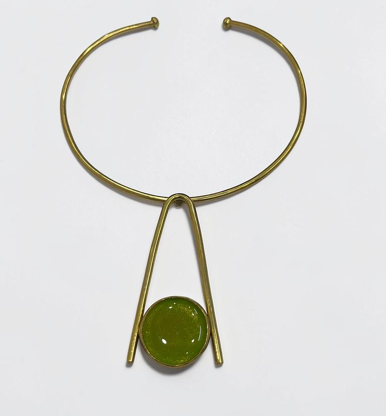 Green Jade Brass Choker image