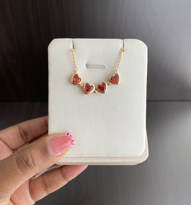 Azalea Necklace (Wine Red) image