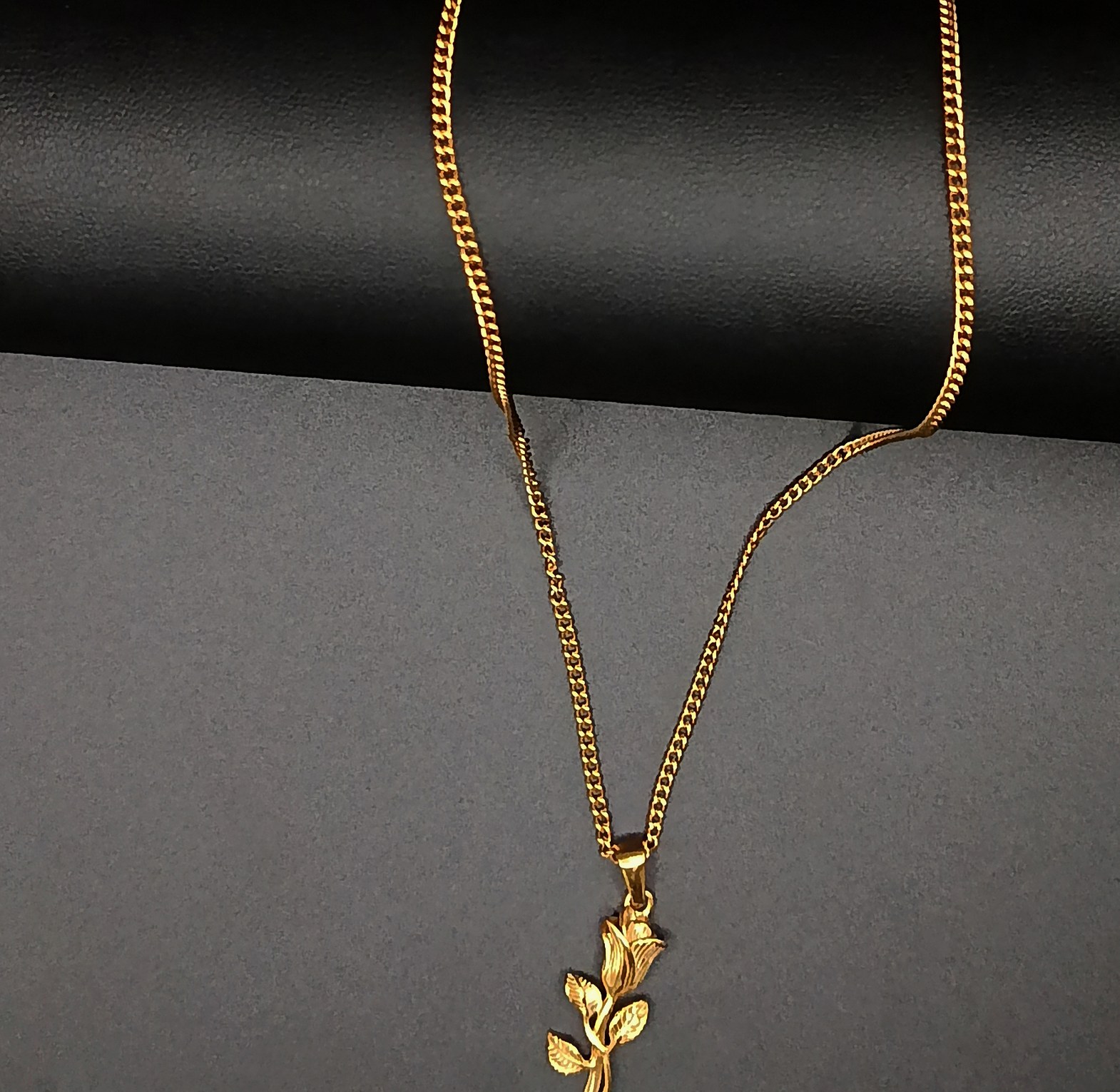 Golden Rose pendant Necklace  image