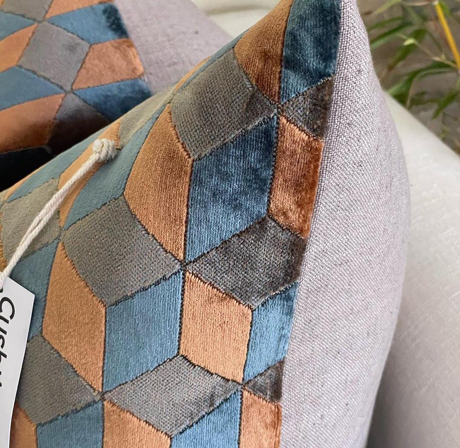 RUST GEO CUSHION image