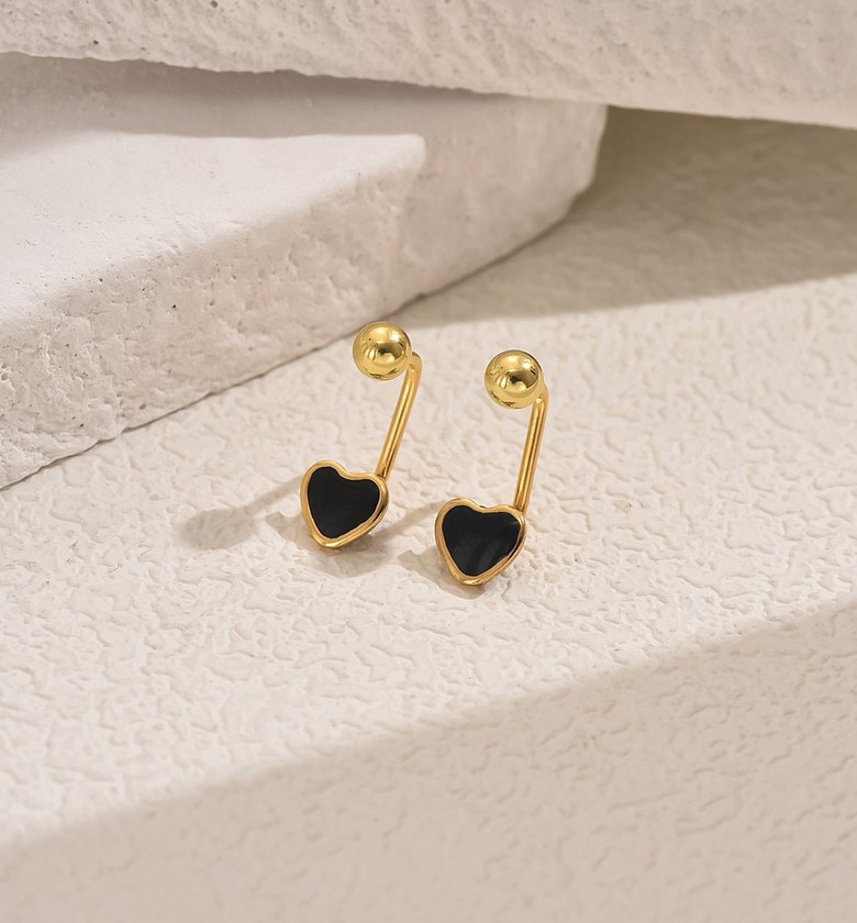 Minimal straight horse shoe earrings image