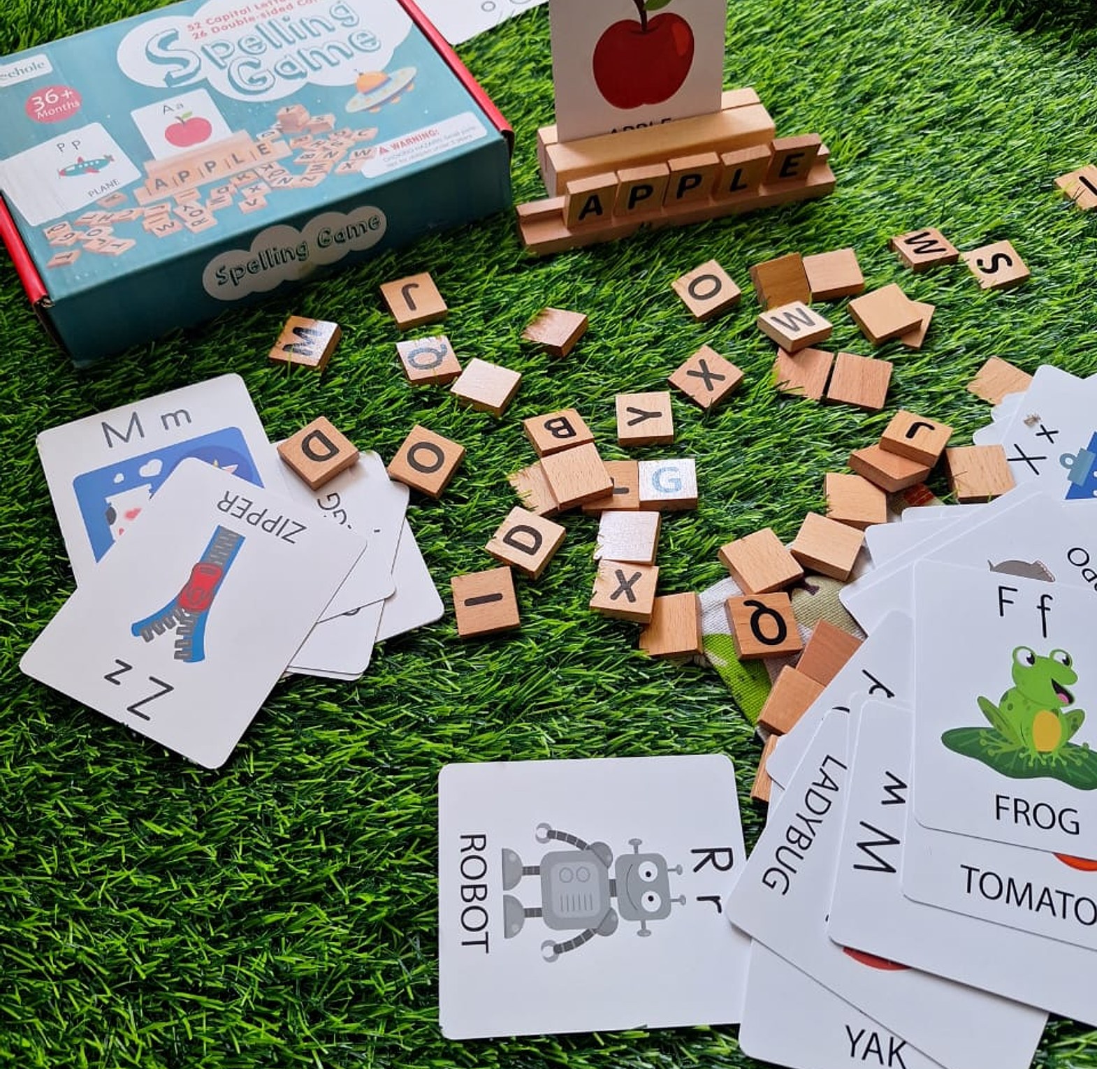 Wooden spelling game image