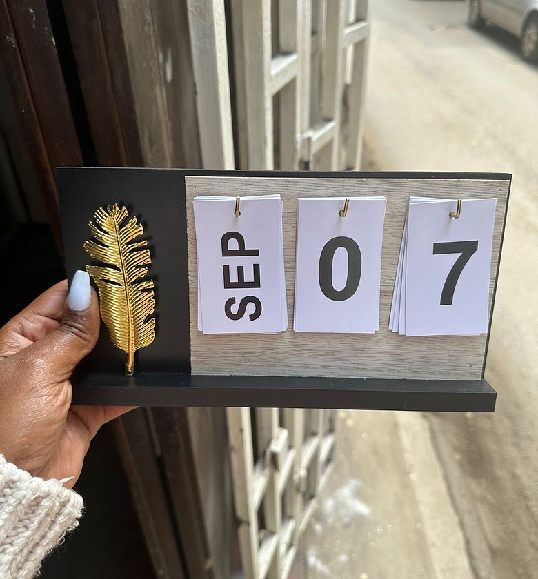 Nordic Style Wooden Perpetual Calendar image