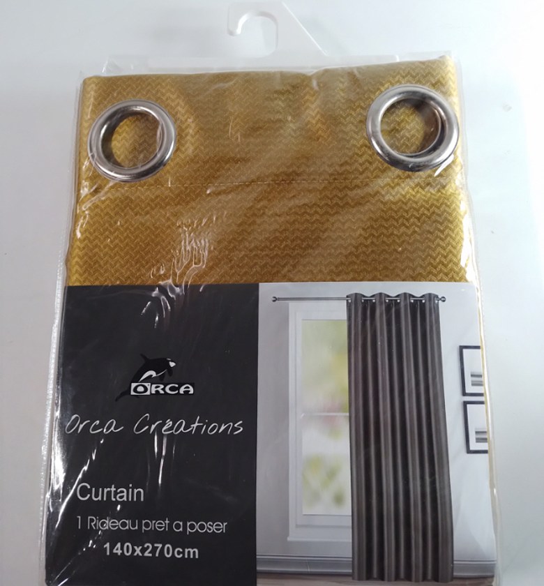 CURTAIN (8 RINGS/BLACK-OU image