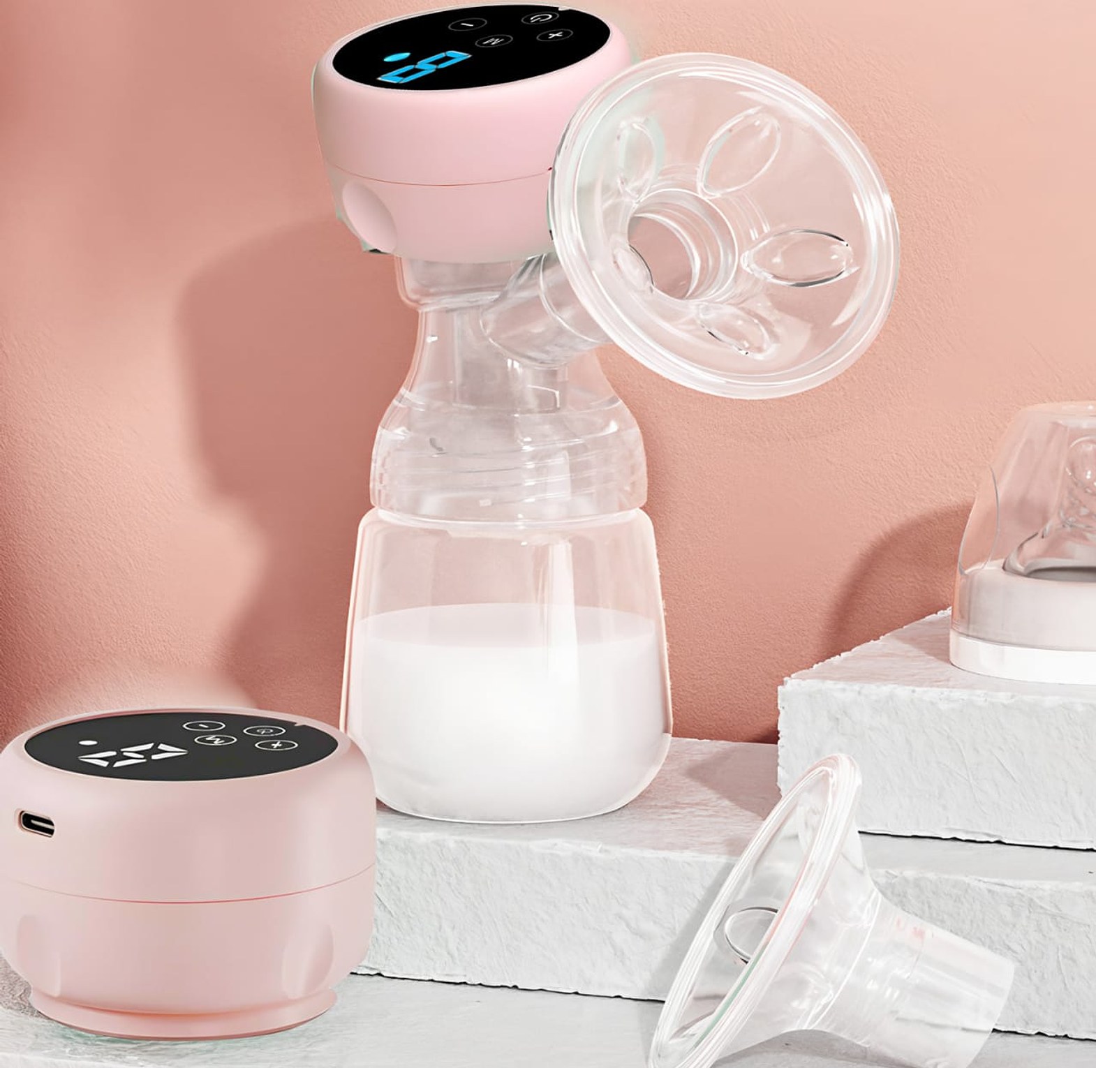 Single portable electric breast pump image