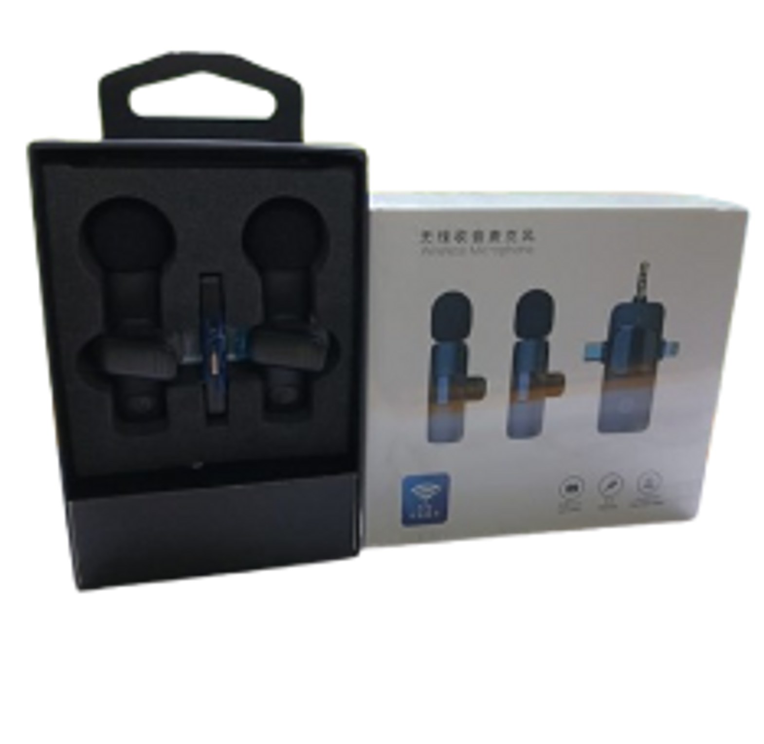  Portable, Dual Wireless Microphone K9 Wireless Lavalier Microphone Set. image