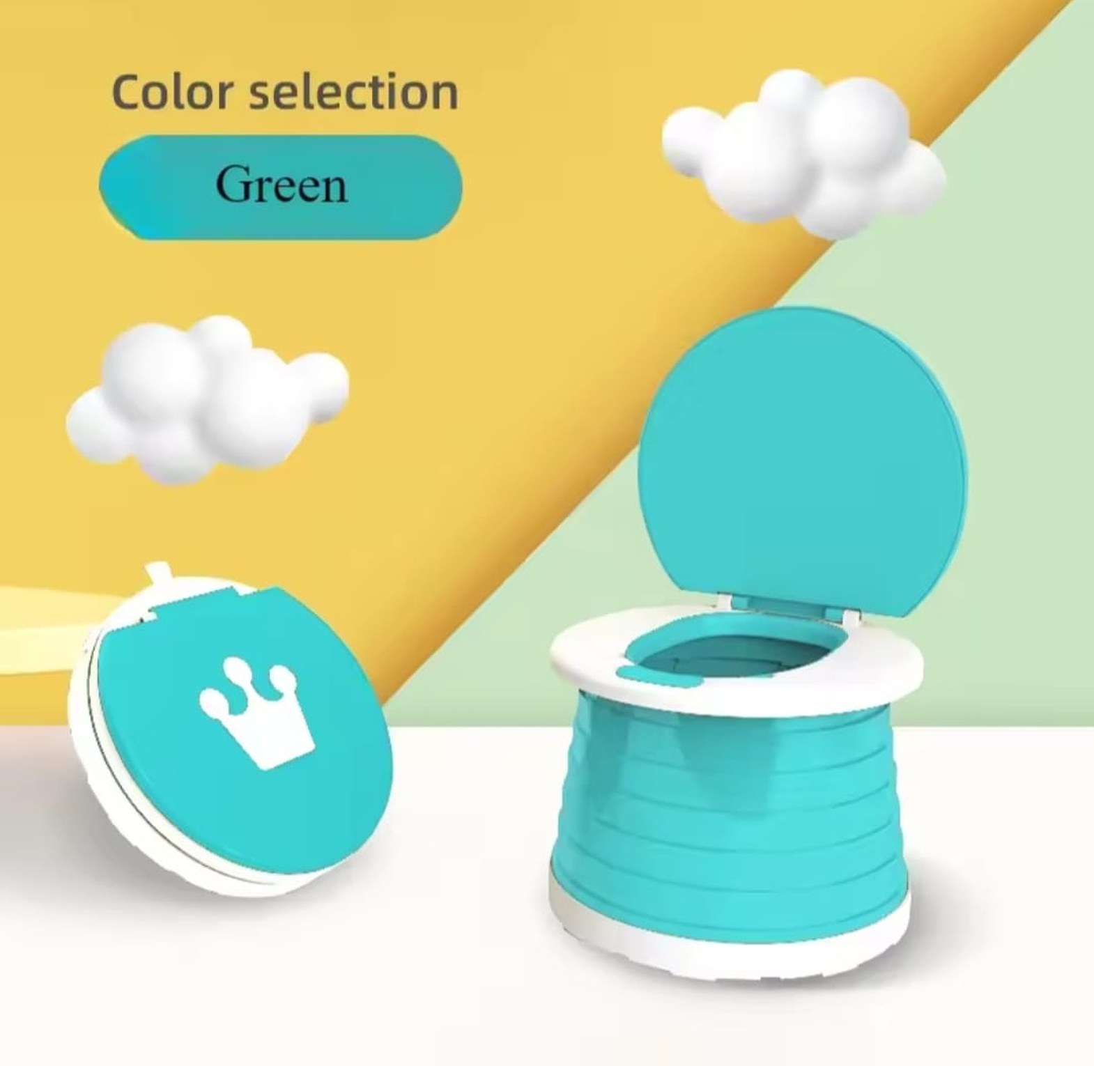 Portable Baby Potty, Travel Toilet Seat for Kids, Foldable image