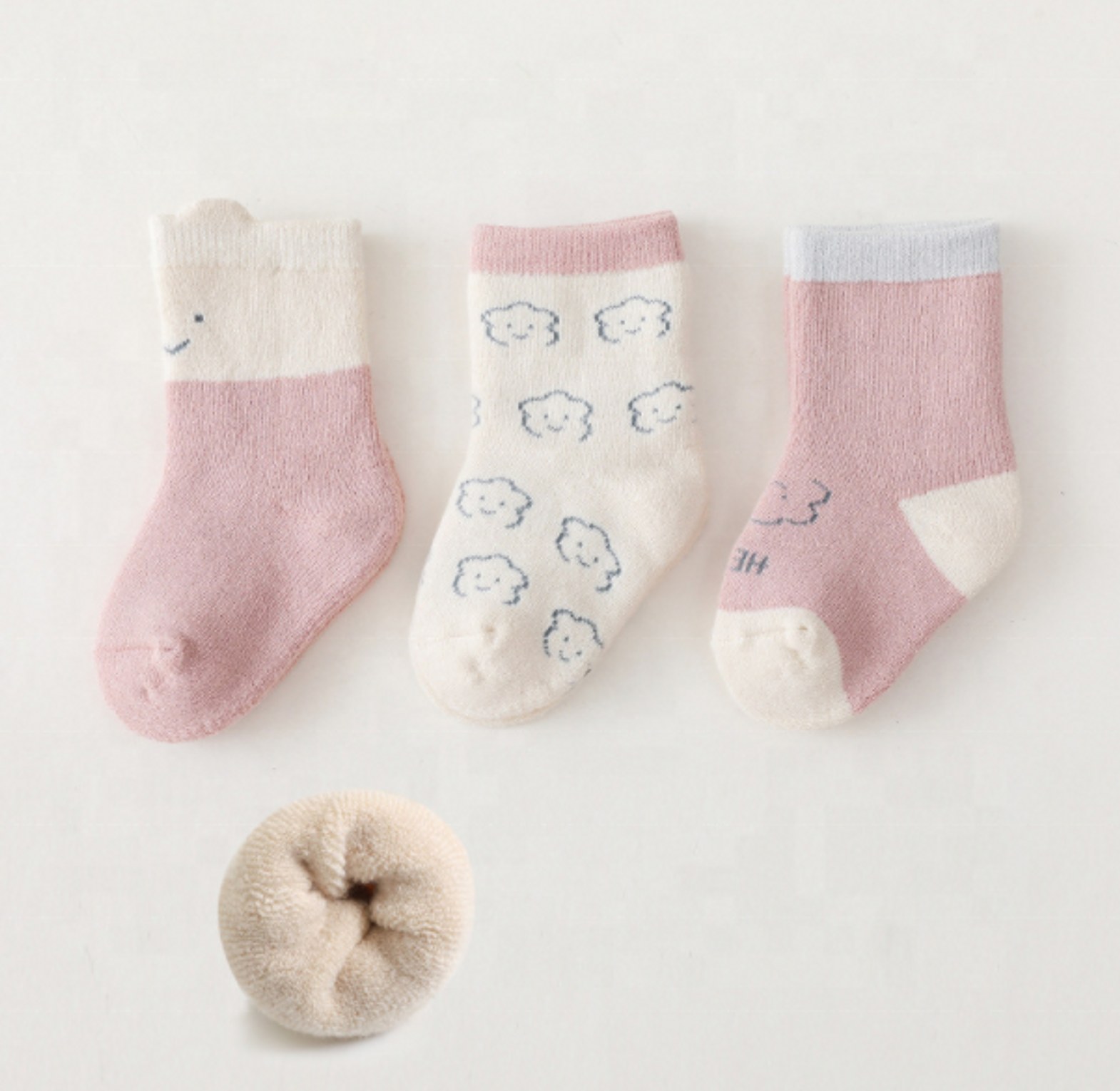 Cozy Bear Baby Socks – 3 Pair Set image