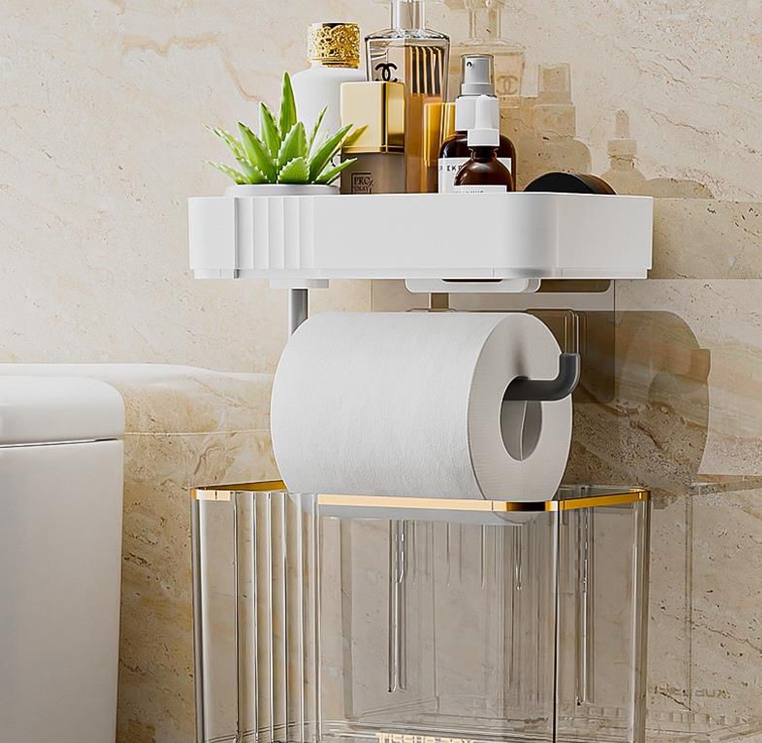 Wall-Mounted Tissue & Towel Storage Box image