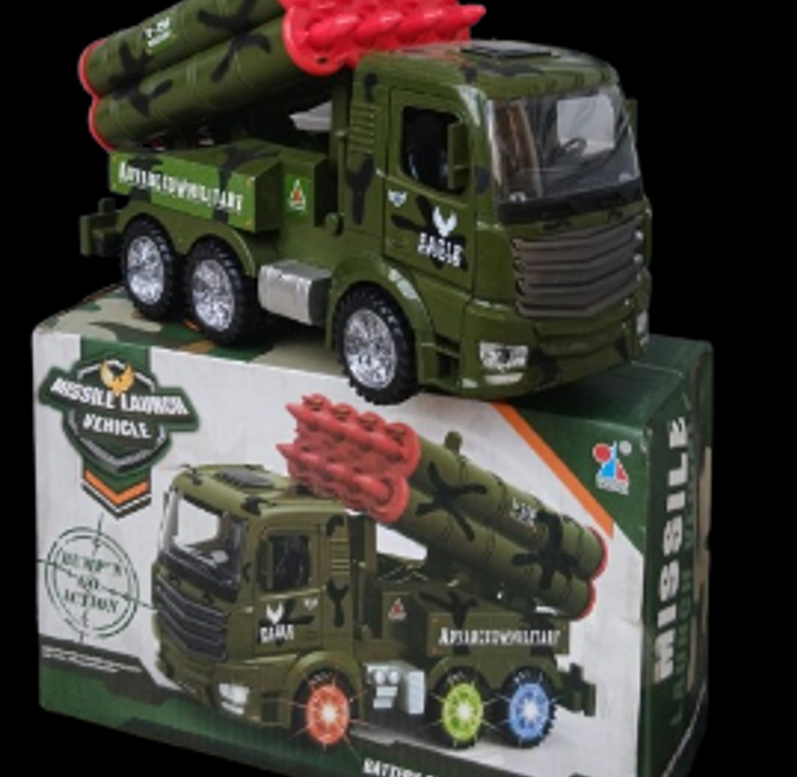 Missile launch vehicle with lights and music Battery Powered image