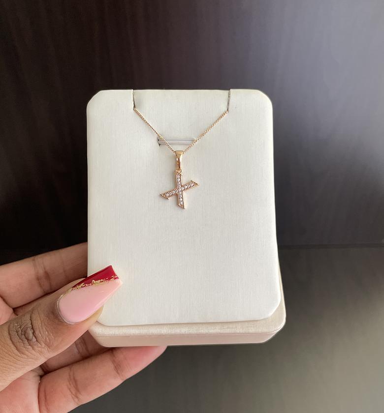 Initial Necklace - X image