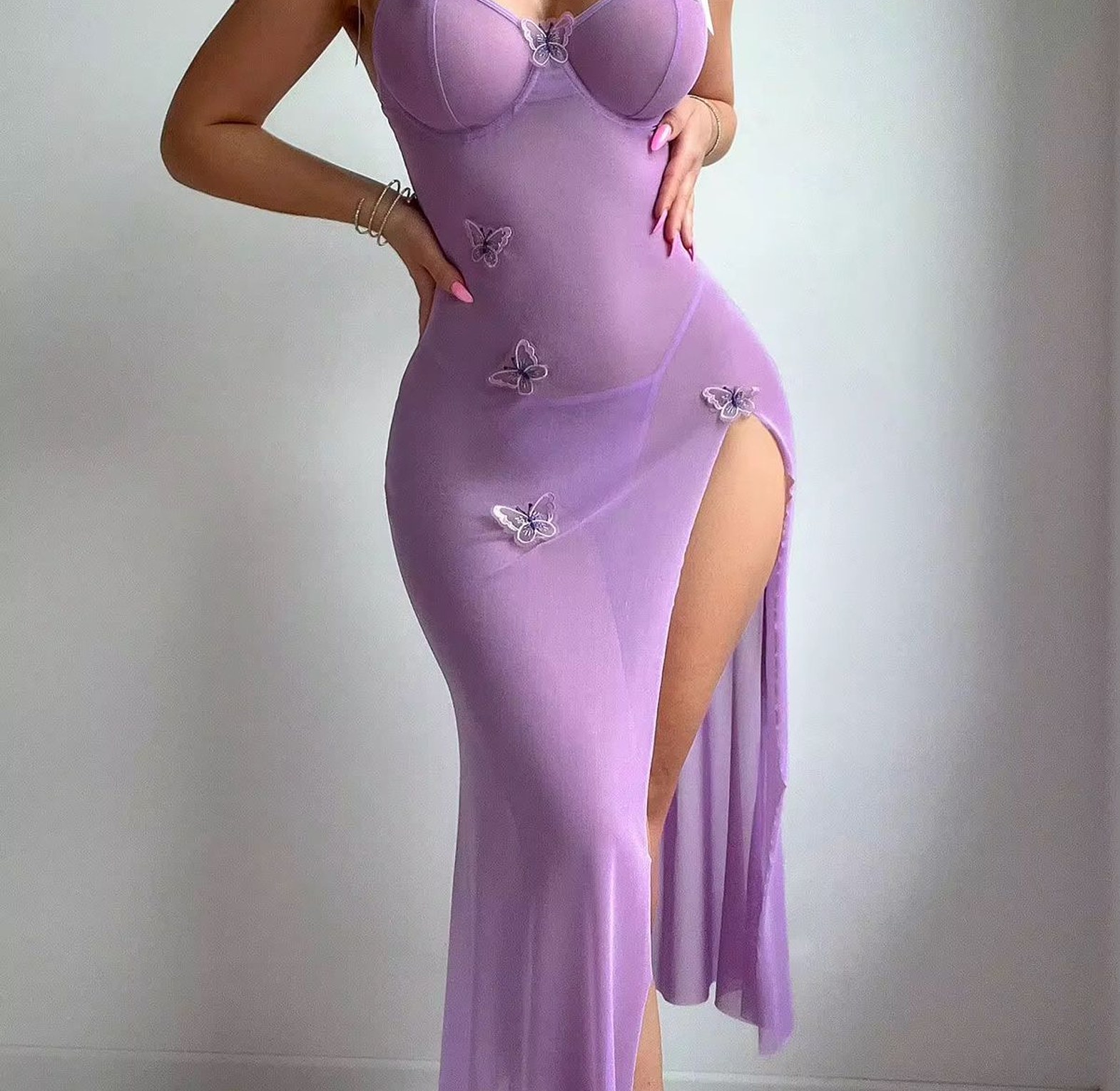 4040 Sheer Loungewear Dress image